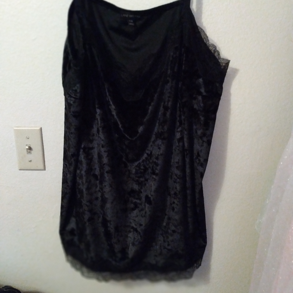 Black lace and velore under garmet